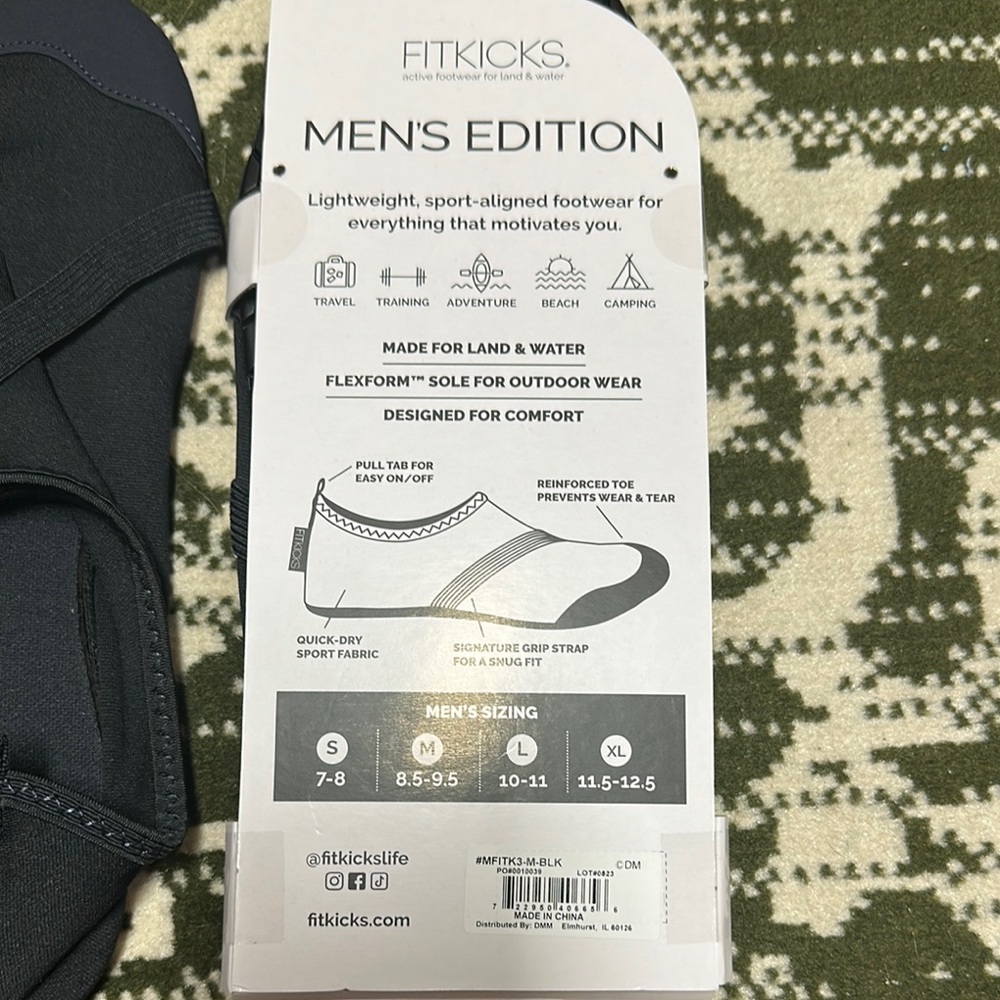 FitKicks Men's Edition Black Athletic Shoes - Picture 2 of 3